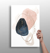 Line Art Modern Shape V1 Aluminum Print.